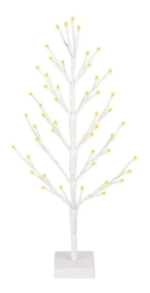 Sapin de Noël à LED - 60 cm - 51 LED - Blanc chaud - blanc