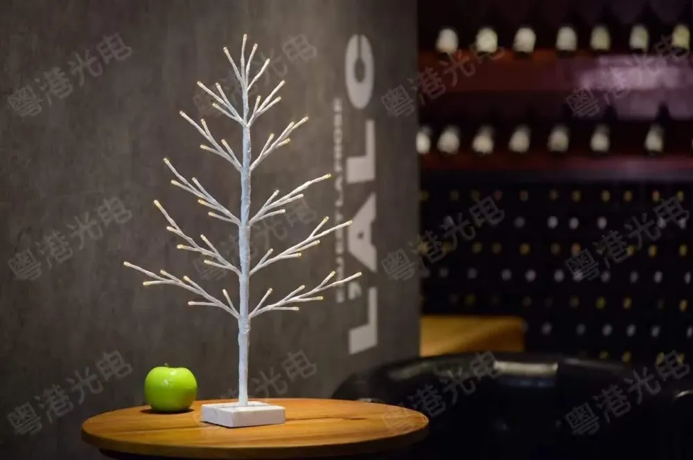 Sapin de Noël à LED - 60 cm - 51 LED - Blanc chaud - blanc