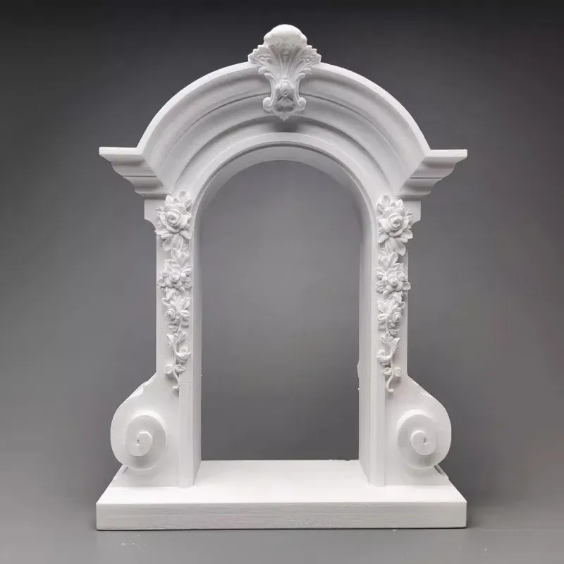 Sculpture en arche florale de style rococo – Maquette en plâtre pour décoration de table, bricolage | Accessoire photo vin...