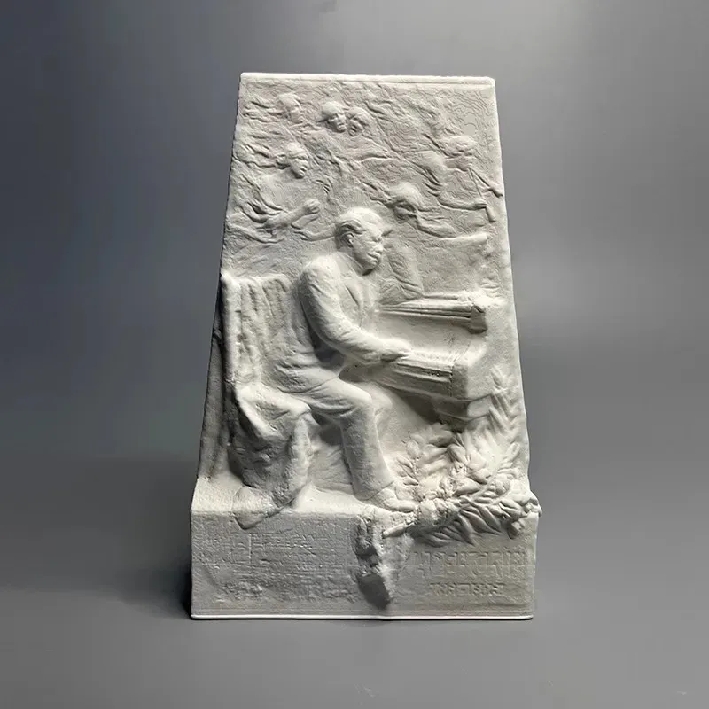 Sculpture d'art en plâtre simple et moderne de style européen pour la maison, bureau doux, bibliothèque moderne et minimal...