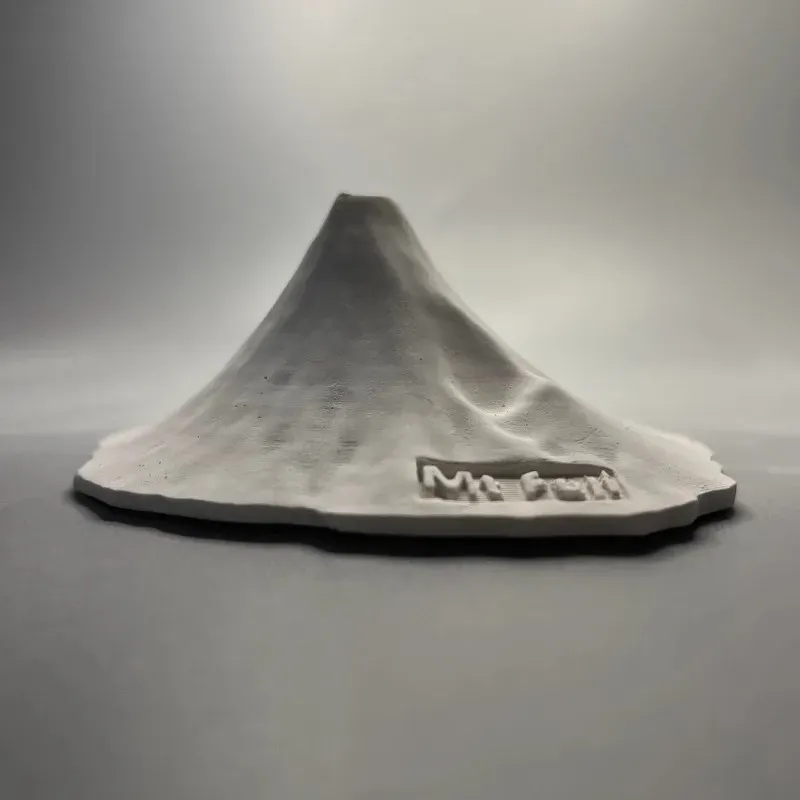 Sculpture moderne minimaliste de style japonais du mont Fuji, art de bureau créatif, ornements miniatures, cadeaux d'anniv...
