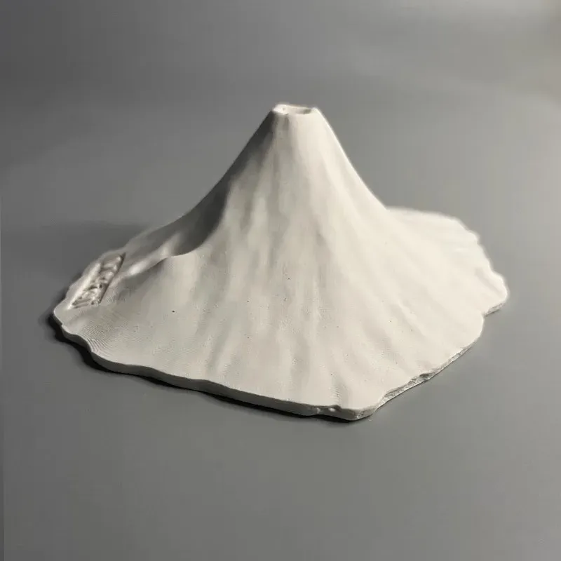 Sculpture moderne minimaliste de style japonais du mont Fuji, art de bureau créatif, ornements miniatures, cadeaux d'anniv...