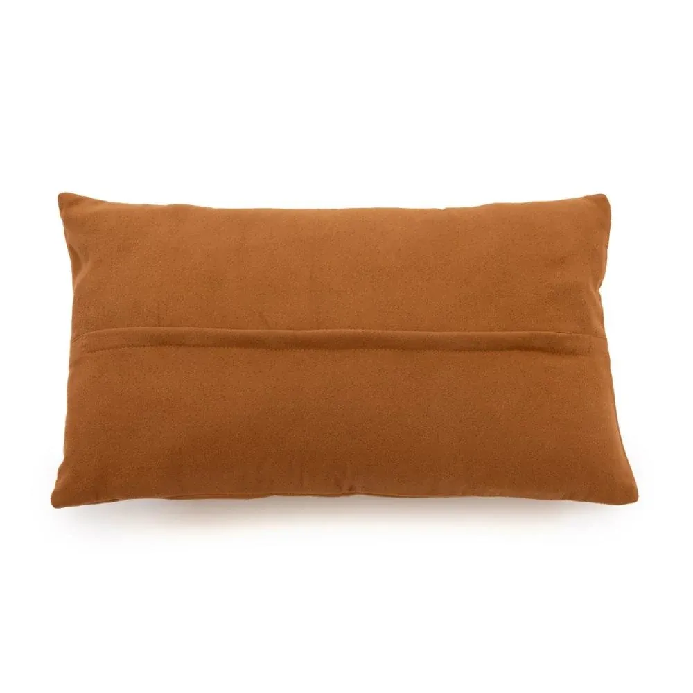 SIX PANEL Housse de Coussin en cuir Camel30x50