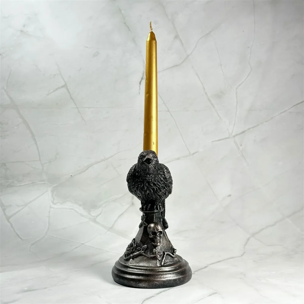 Statue / bougeoir Corbeau