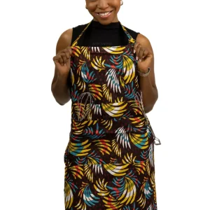 Tablier imprimé africain - Multicolor Feathers