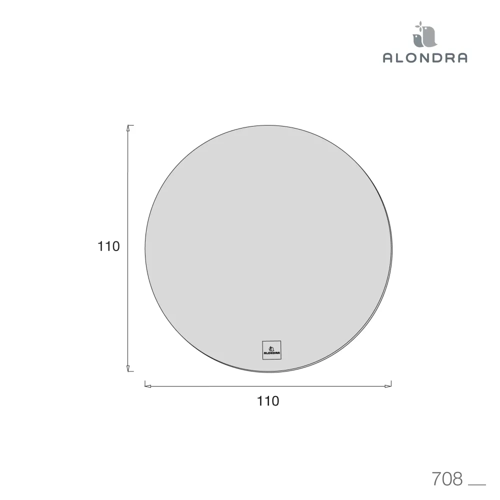 Tapis rond pour enfant (110 cm) gris · Delphin 708-134
