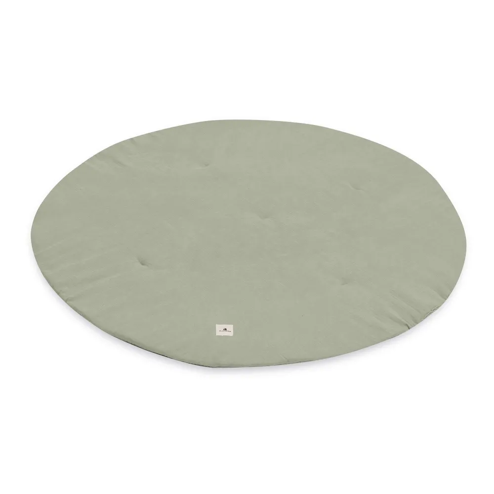 Tapis rond pour enfant (110 cm) vert-olive · Mist 708-156