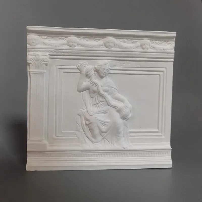 Tempérance Mythologique Plâtre Relief Art Renaissance Style Sculpture Nordique Minimaliste Bureau Art pour la Maison Allég...