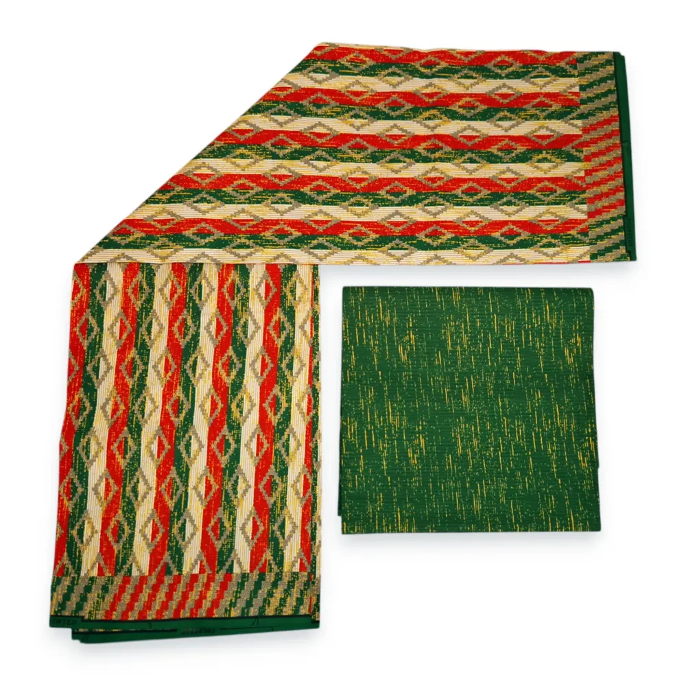 Tissu africain / tissu wax - Imprimé bicolore Polycoton - Combinaison de 6 yards (4+2 yards) PO-5037