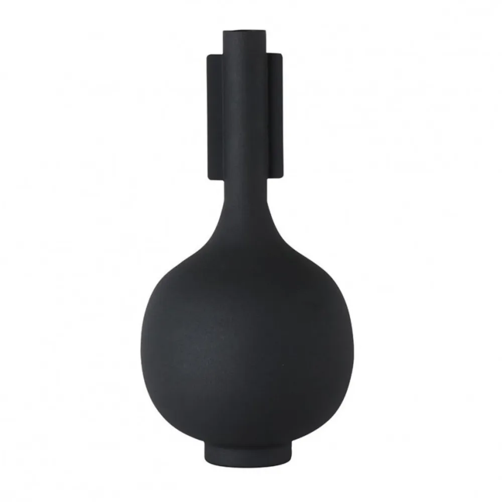 VASE AMPHORE NOIR