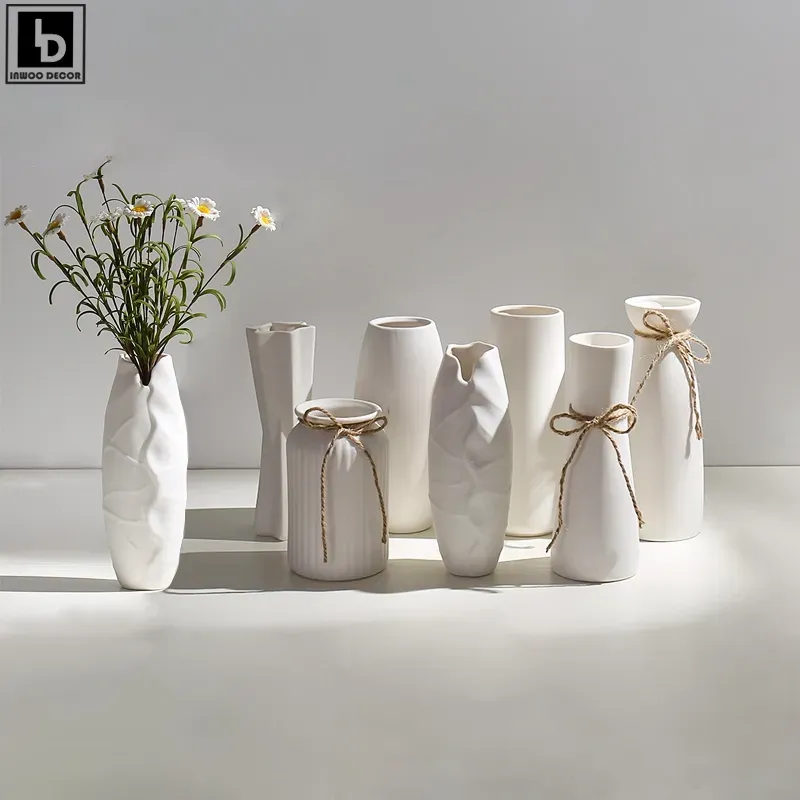 Vase à fleurs minimaliste, Vases de sol d'art, Pot de plantes hydroponiques, décoration nordique pour la maison, ornements...
