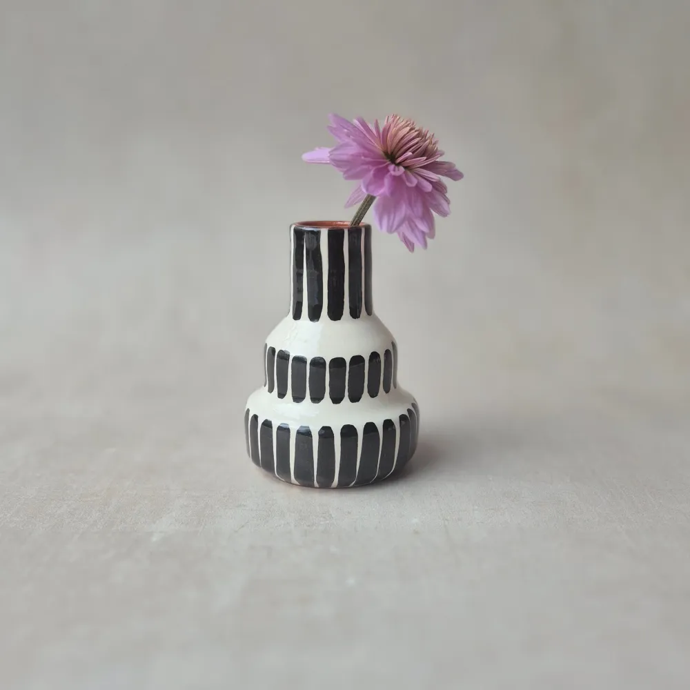 Vase à gradins mini noir