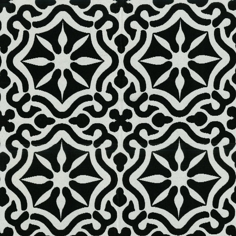 TISSU DàCOR EXTàRIEUR - D'AMEUBLEMENT SOLARSHADE COLLECTION SECRET GARDEN - TILEWORK - MINUIT