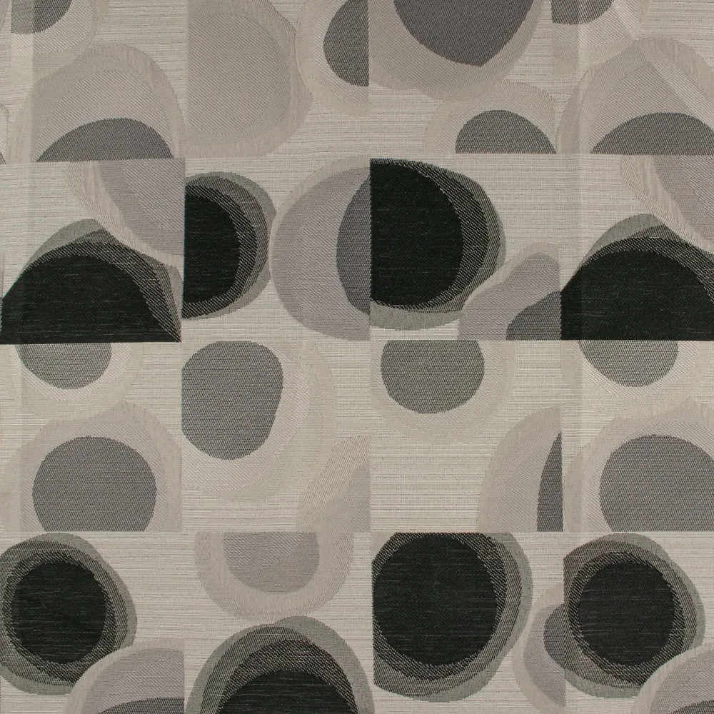 Tissu décor maison - Jacquards - Halo - Noir