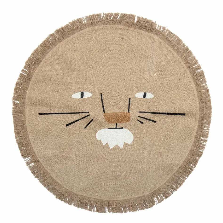 Bloomingville Mini tapis rond pour enfant Harrison Rug marron