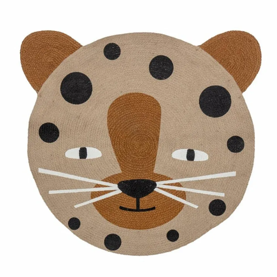 Bloomingville Mini tapis rond pour enfants Naffie marron