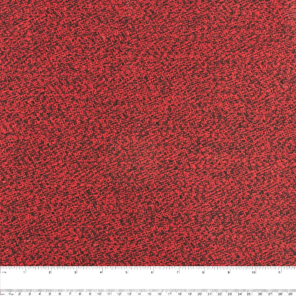 Carreaux et tweed - «DOWNTOWN» - Tweed - Rouge