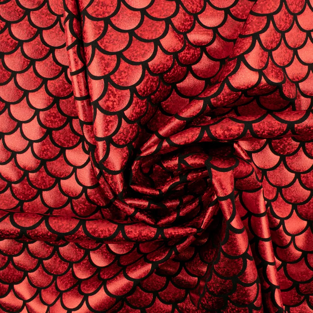 MARDI GRAS - Tissu pour déguisement - àcaille - Rouge
