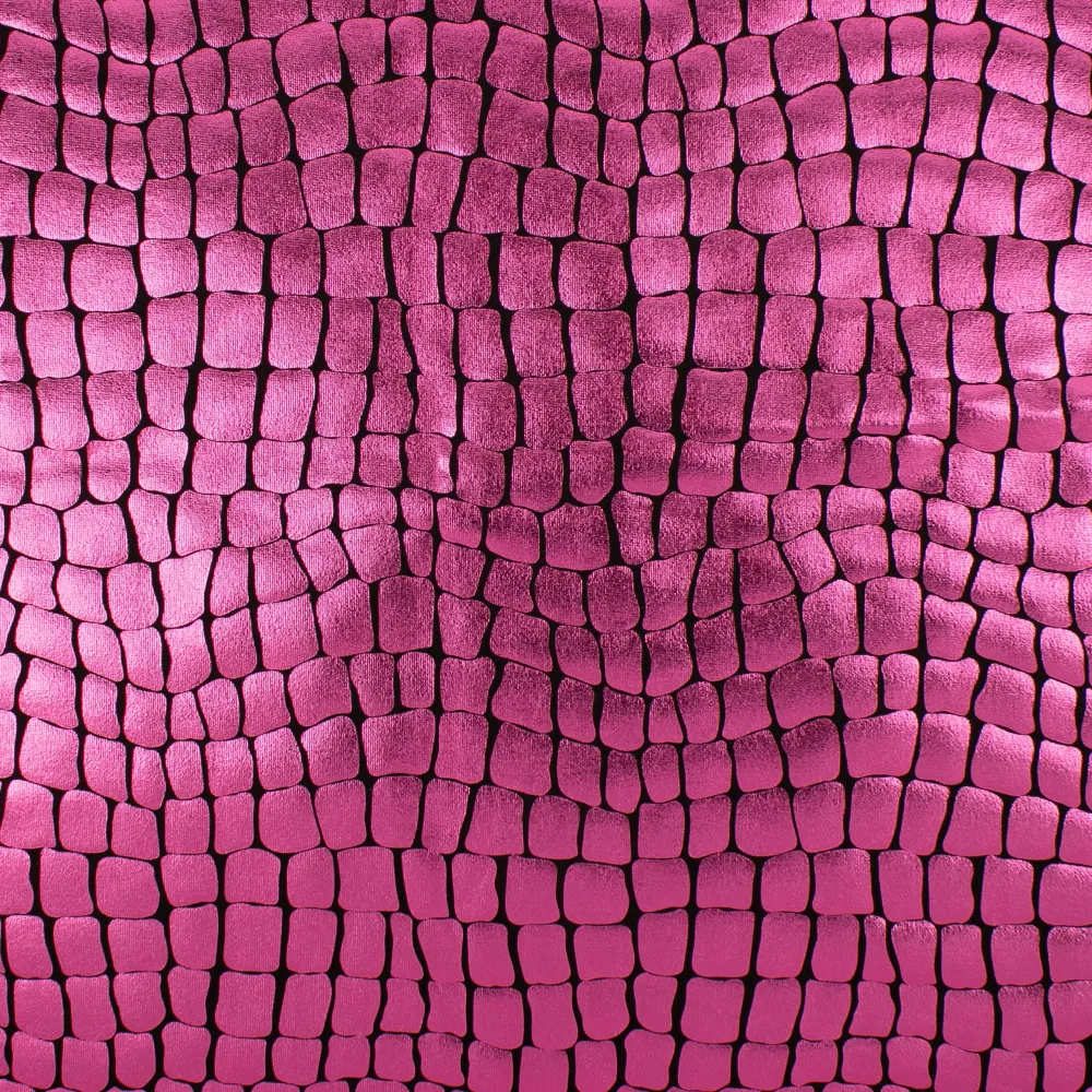 MARDI GRAS - Tissu pour déguisement - Crocodile - Rose