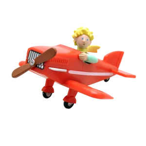 FIGURINE LE PETIT PRINCE DANS SON AVION