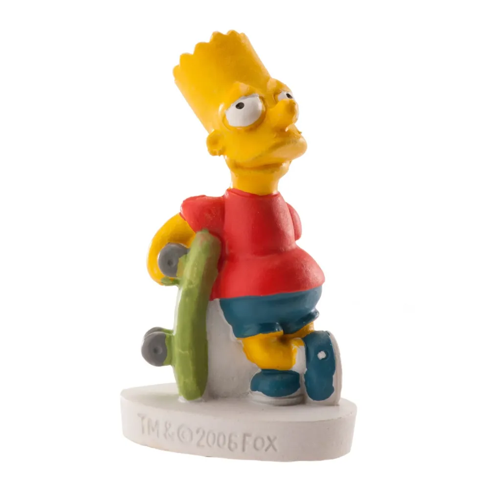 Décoration gâteau Simpson Bart et son skate 6cm Miss Popcake