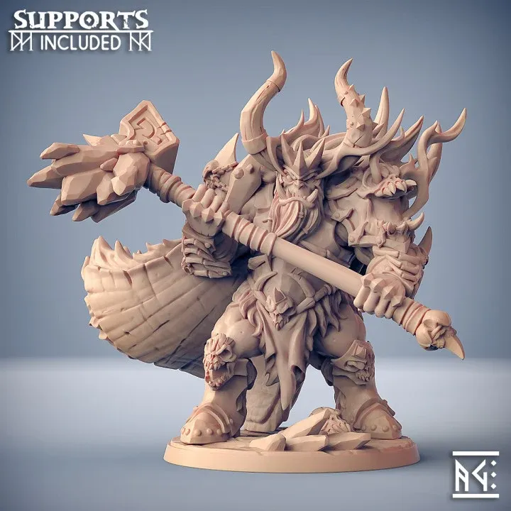 Gothrak Doomfist - "Frostmetal Clan Hero", artisan guild Salaise Print Studio