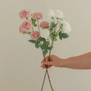 PETITES ROSES ARTIFICIELLES White Eucalypt Co.