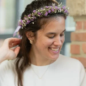Couronne de tête en fleurs séchées pour cérémonie - Adulte - GROIX