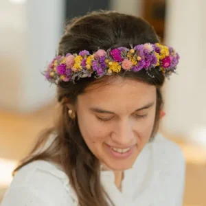 Couronne de tête en fleurs séchées pour cérémonie - Adulte - MOLENE