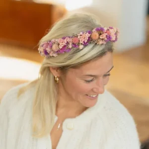 Couronne de tête en fleurs séchées pour cérémonie - Adulte - SAUZON