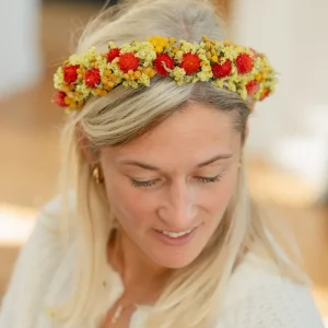 Couronne de tête en fleurs séchées pour cérémonie - Adulte - BREHAT