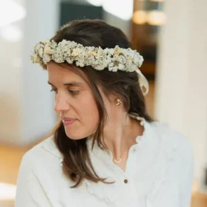 Couronne de tête en fleurs séchées pour cérémonie - Adulte - HOUAT