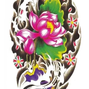 Tatouage Fleur de lotus rose passion TSC