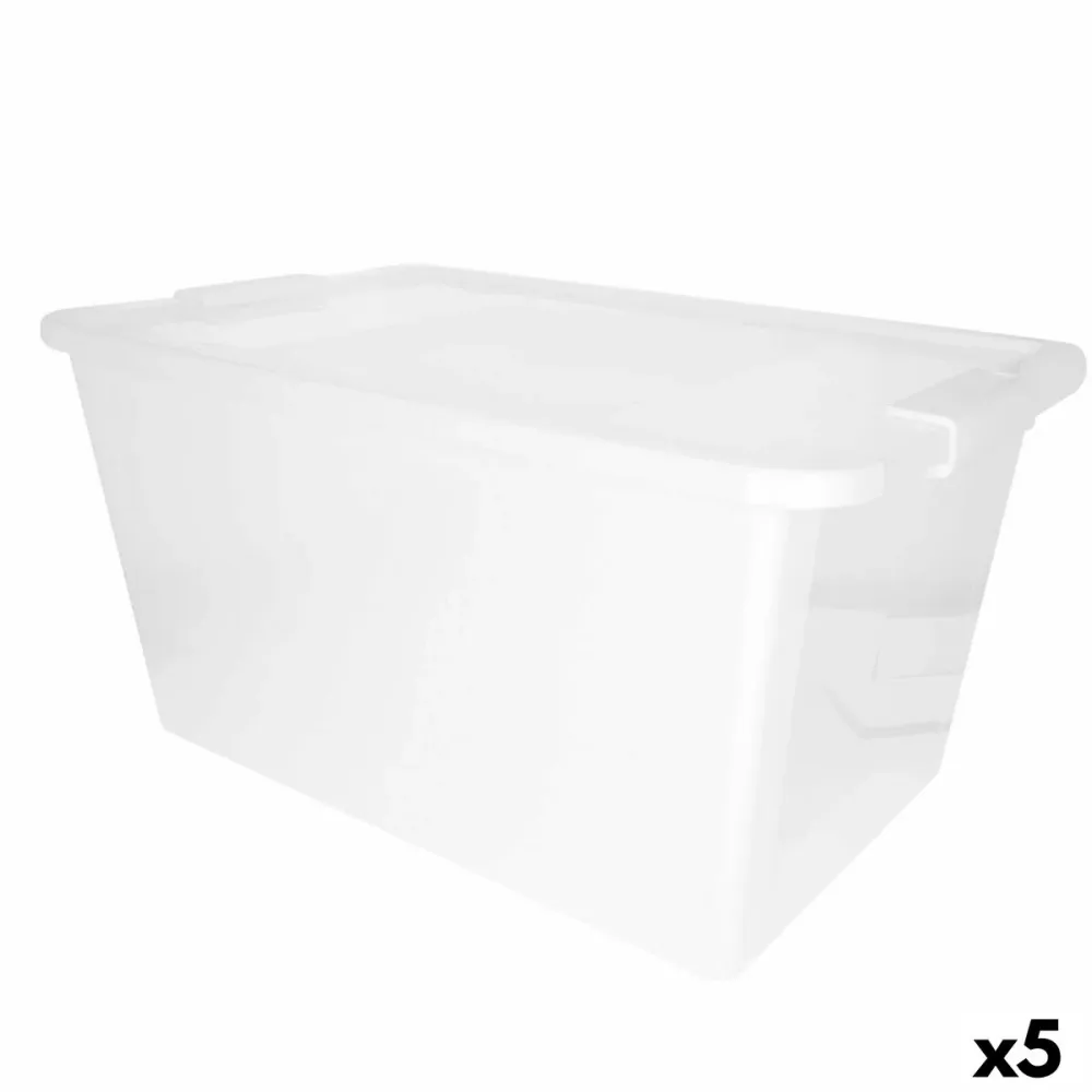 Boîte de rangement avec couvercle Curver Blanc Plastique 40 L 55 x 28 x 35 cm (5 Unités)