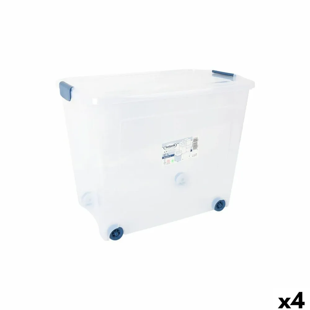 Boîte de rangement avec roues Tontarelli 59 x 38'5 x 47'5 cm (4 Unités)