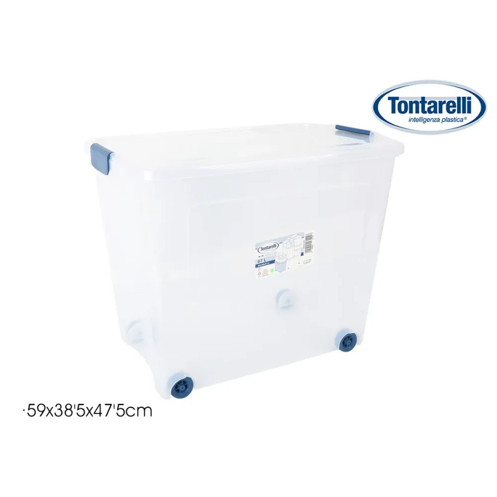 Boîte de rangement avec roues Tontarelli 59 x 38'5 x 47'5 cm (4 Unités)
