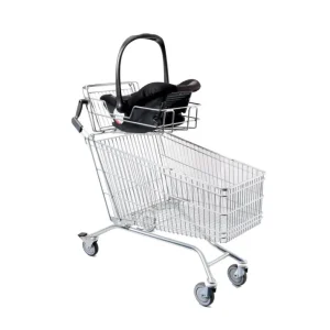 Chariot de courses avec support pour siège auto