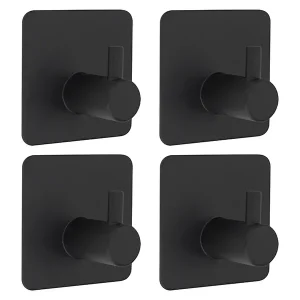 Cintres autocollants - Bande adhésive 3M - Noir - 4 pièces