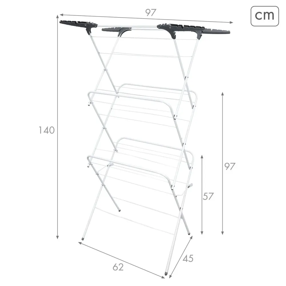 Corde à linge Max Home Métal 62 X 140 X 45 CM (2 Unités)