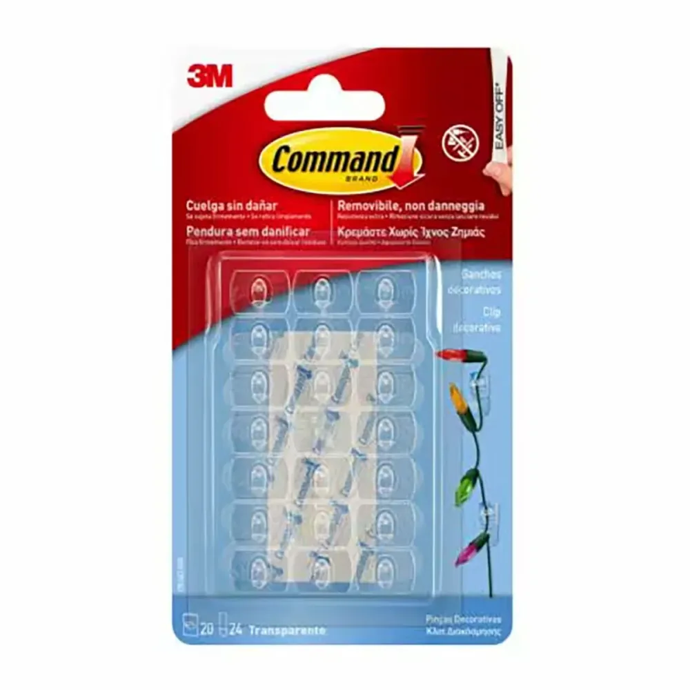 Crochet pour suspendre 3M Transparent Plastique (20 Unités)