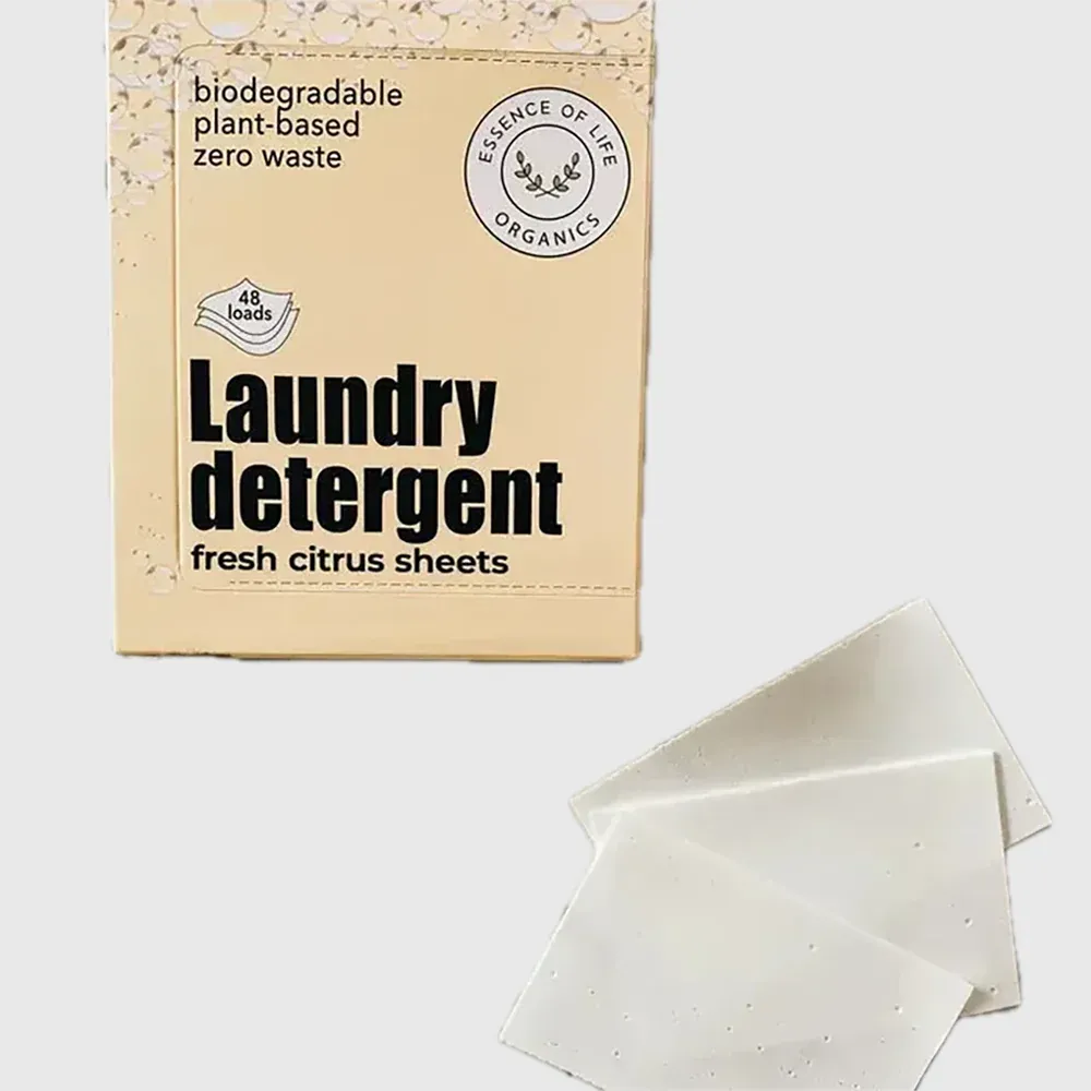 Feuilles de détergent à lessive zéro déchet, agrumes frais