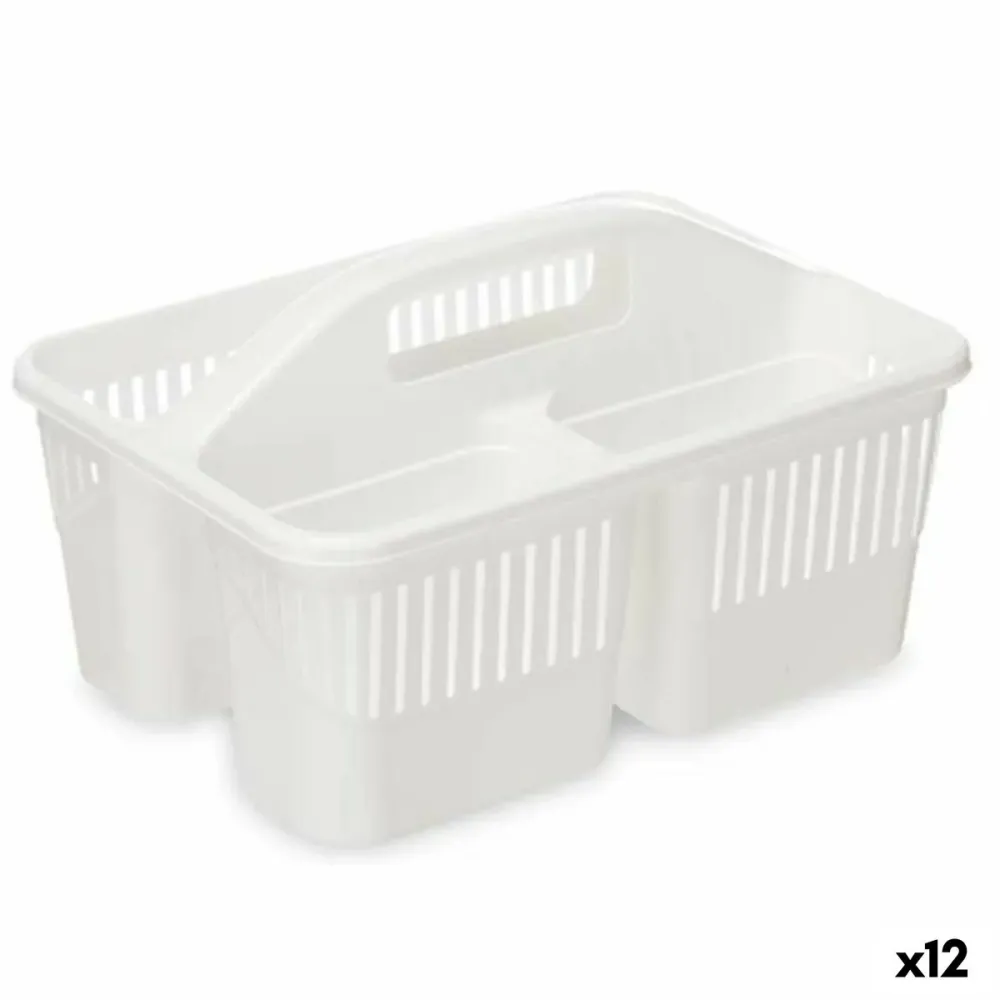 Organisateur Blanc Plastique 31,3 x 18 x 22 cm Nettoyage (12 Unités)