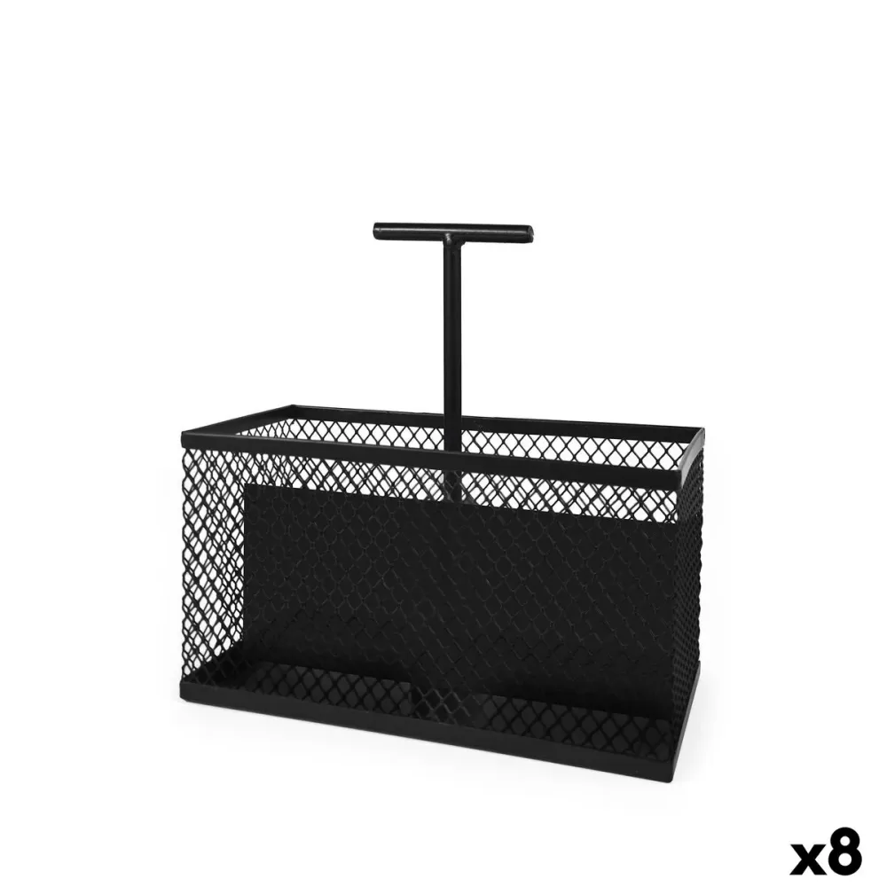 Organisateur polyvalent My Bar Noir Métal 20,5 x 10,3 x 21,5 cm (8 Unités)