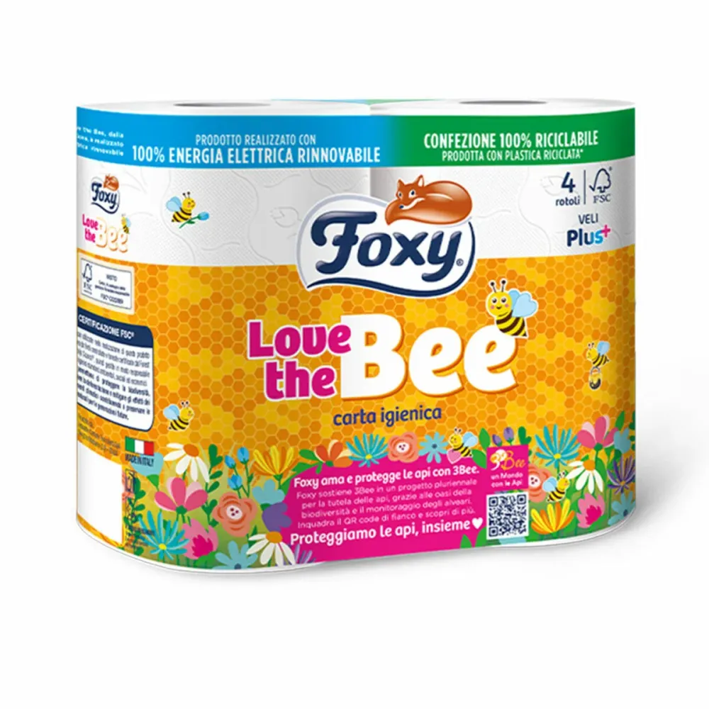 Papier Toilette Foxy Love bee (4 Unités)