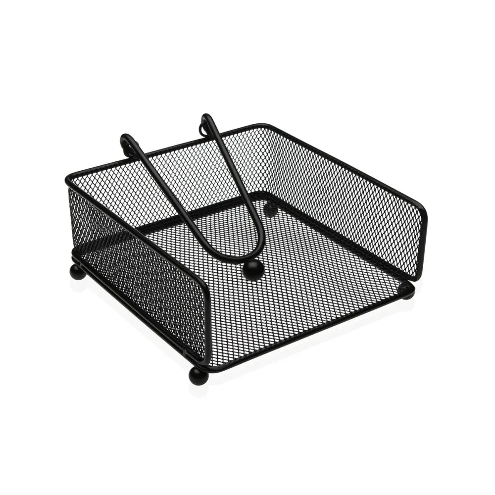 Porte-serviettes Versa Noir Acier Fer 17,5 X 9 X 18 CM