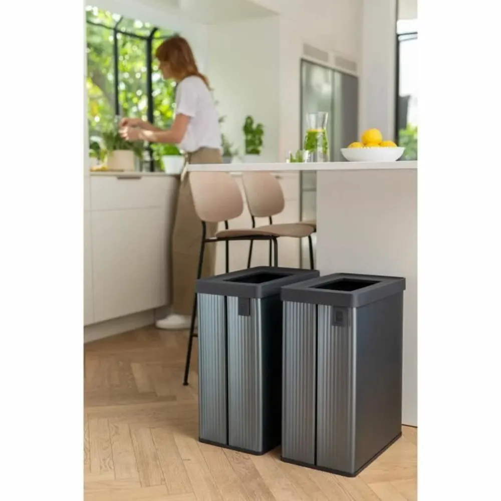 Poubelle recyclage Curver VERTO Gris 54 L Plastique