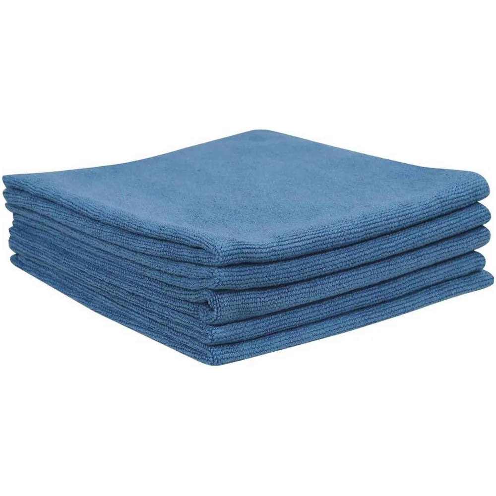 SACHET DE 5 MICROFIBRES TRICOT LASER AUTO BLEU 40X40CM