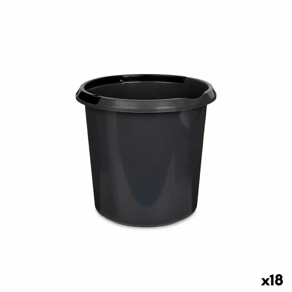 Seau avec poignée Gris Anthracite 10 L 30 x 28,5 x 30 cm (18 Unités)