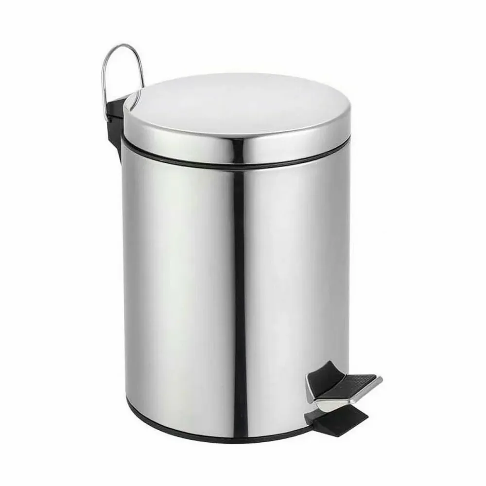 Seau à déchets avec pédale Confortime Argenté 7 L (6 Unités)