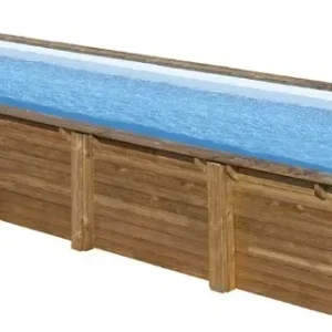 PISCINE BOIS RECTANGULAIRE MINT GRÉ 10.10 x 4.18 x H 1.46 M